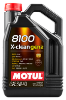 Motul 5L Synthetic Engine Oil 8100 X-CLEAN Gen 2 5W40-1