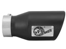 aFe Power Gas Exhaust Tip Black- 3 in In x 4.5 out X 9 in Long Bolt On (Black)-7